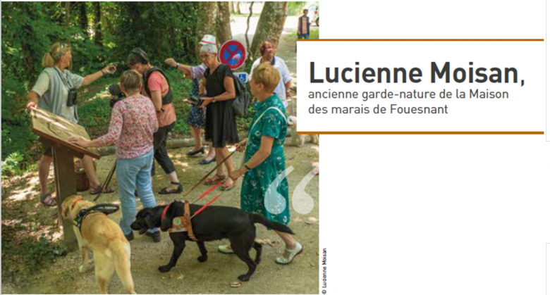 Lucienne Moisan, ancienne garde-nature de la Maison des marais de Fouesnant. © Lucienne Moisan Lucienne Moisan, ancienne garde-nature de la Maison des marais de Fouesnant. © Lucienne Moisan