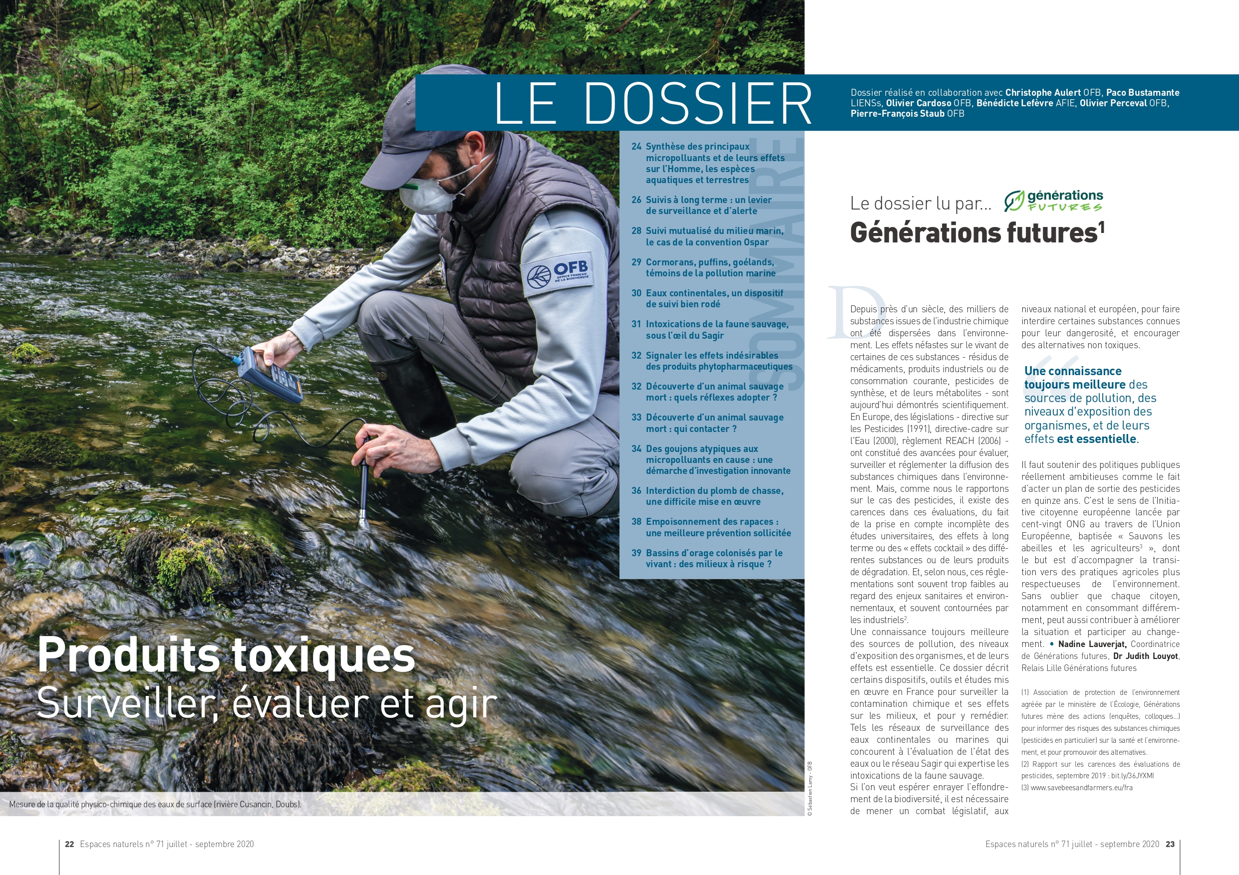 Produits toxiques Surveiller, évaluer et agir