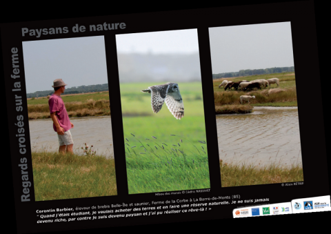 La LPO Vendée a réalisé une exposition photo pour mettre en valeur des agriculteurs respectueux de la biodiversité, leur conviction et leur savoir-faire.